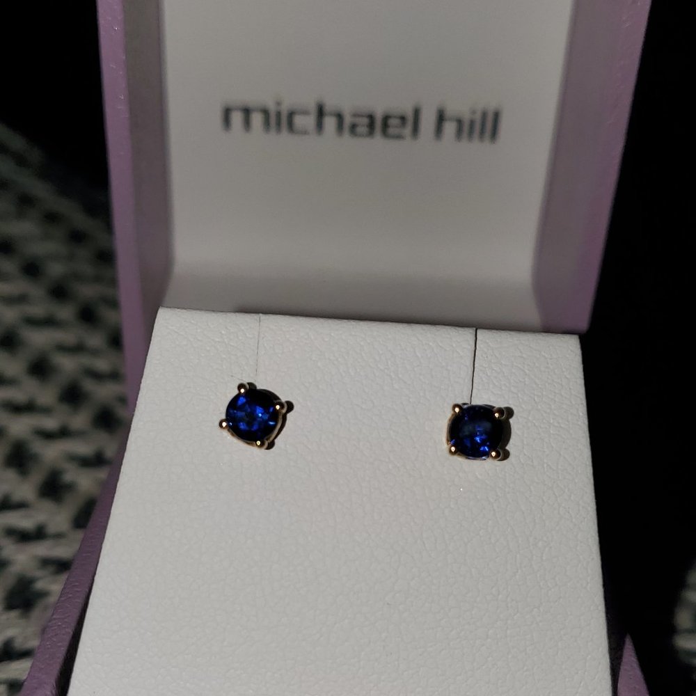 Michael Hill Blue Sapphire Earrings